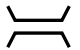 A topographic map symbol for a bridge.